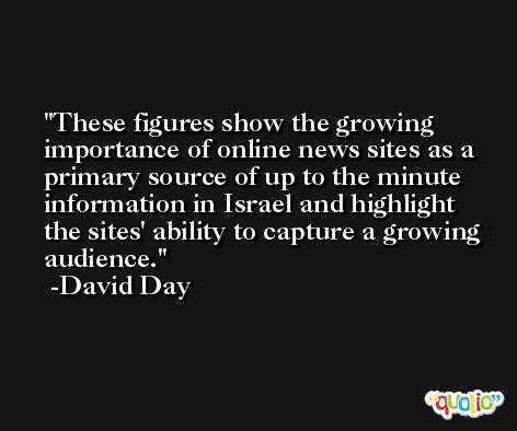 These figures show the growing importance of online news sites as a primary source of up to the minute information in Israel and highlight the sites' ability to capture a growing audience. -David Day