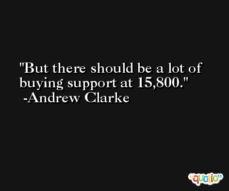 But there should be a lot of buying support at 15,800. -Andrew Clarke