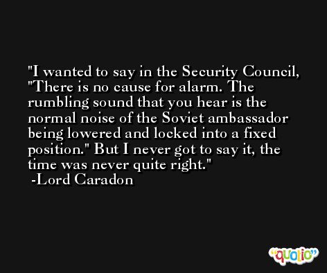 I wanted to say in the Security Council, 