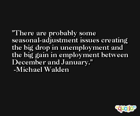 There are probably some seasonal-adjustment issues creating the big drop in unemployment and the big gain in employment between December and January. -Michael Walden