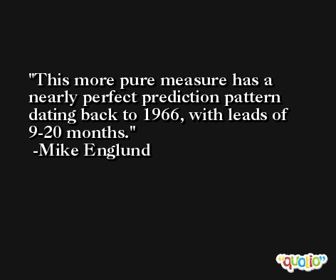 This more pure measure has a nearly perfect prediction pattern dating back to 1966, with leads of 9-20 months. -Mike Englund