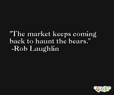 The market keeps coming back to haunt the bears. -Rob Laughlin