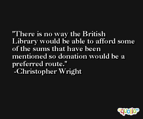 There is no way the British Library would be able to afford some of the sums that have been mentioned so donation would be a preferred route. -Christopher Wright