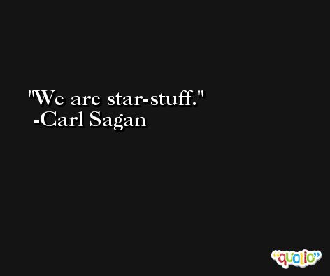 We are star-stuff. -Carl Sagan