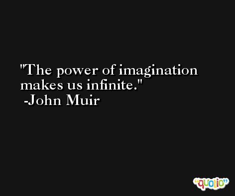 The power of imagination makes us infinite. -John Muir