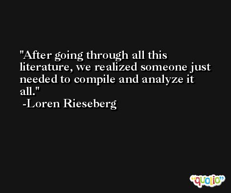 After going through all this literature, we realized someone just needed to compile and analyze it all. -Loren Rieseberg