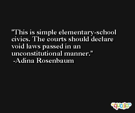This is simple elementary-school civics. The courts should declare void laws passed in an unconstitutional manner. -Adina Rosenbaum